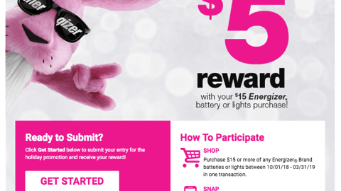 Energizer '$5 Reward' Microsite